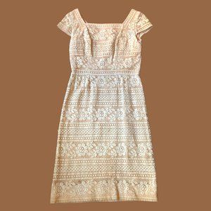 Vintage 1950s Crochet Lace Wiggle Dress